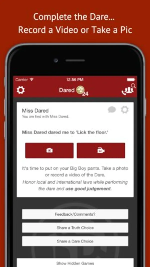 DARED – App screenshot 4