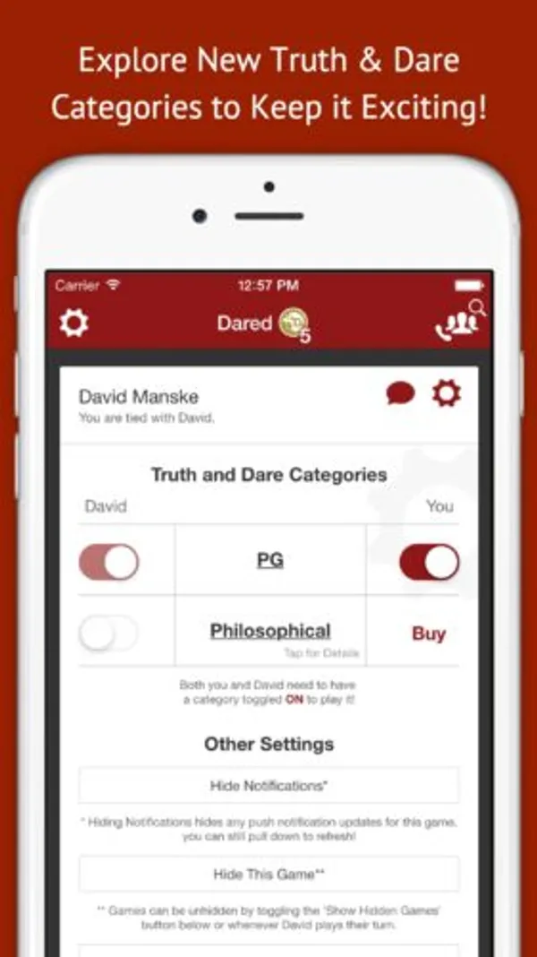 DARED – App screenshot 6