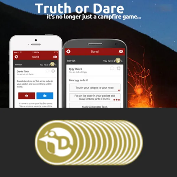 DARED – Website screenshot 1