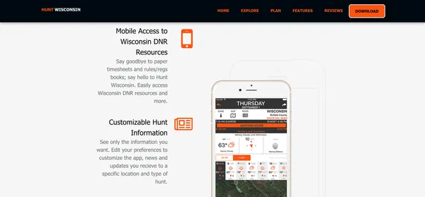 Hunt Wisconsin – Website screenshot 6