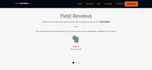 Hunt Wisconsin – Website screenshot 4